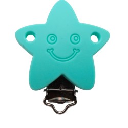Clip Stella con sorriso in silicone – Accessorio creativo per portaciucci e articoli handmade