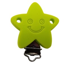 Clip Stella con sorriso in silicone – Accessorio creativo per portaciucci e articoli handmade