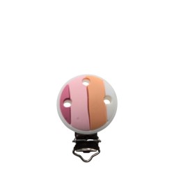 Clip Tonda Multicolor in silicone – Accessorio sicuro e creativo per portaciucci handmade
