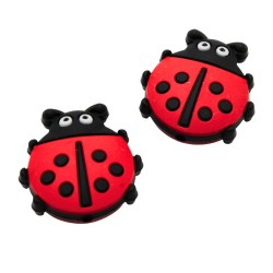 Inserto Coccinella in silicone – Dettaglio portafortuna per creazioni handmade e accessori neonato
