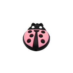 Inserto Coccinella in silicone – Dettaglio portafortuna per creazioni handmade e accessori neonato