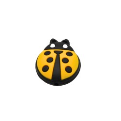 Inserto Coccinella in silicone – Dettaglio portafortuna per creazioni handmade e accessori neonato