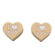 Inserto Cuoricino I Love Mom & Dad in silicone – Dettaglio affettuoso per creazioni handmade