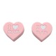 Inserto Cuoricino I Love Mom & Dad in silicone – Dettaglio affettuoso per creazioni handmade