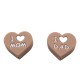 Inserto Cuoricino I Love Mom & Dad in silicone – Dettaglio affettuoso per creazioni handmade