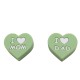 Inserto Cuoricino I Love Mom & Dad in silicone – Dettaglio affettuoso per creazioni handmade
