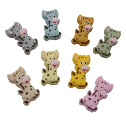 Inserto Giraffa in silicone – Dettaglio creativo per accessori neonato e articoli handmade