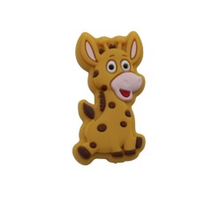 Inserto Giraffa in silicone – Dettaglio creativo per accessori neonato e articoli handmade