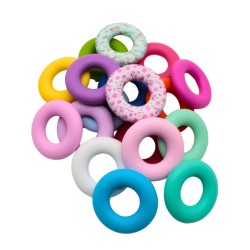 Inserto Anello in Silicone senza foro Antiallergico per Catenelle Portaciuccio e Creazioni Fai da Te