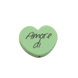 Inserto Amore di... in Silicone Anallergico – Per Catenelle, Gioielli e Creazioni Fai da Te