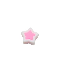 Inserto Doppia Stella in silicone – Dettaglio creativo e luminoso per accessori neonato e handmade