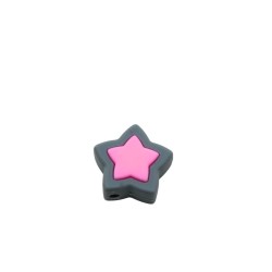 Inserto Doppia Stella in silicone – Dettaglio creativo e luminoso per accessori neonato e handmade