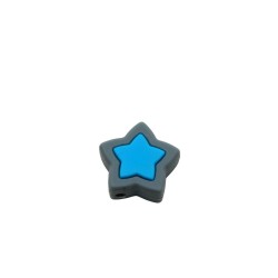 Inserto Doppia Stella in silicone – Dettaglio creativo e luminoso per accessori neonato e handmade