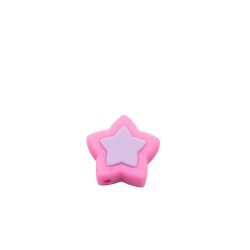 Inserto Doppia Stella in silicone – Dettaglio creativo e luminoso per accessori neonato e handmade