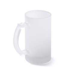 Boccale in vetro (ADAYA) borosilicato effetto ghiaccio da 500 ml – Personalizzabile con sublimazione