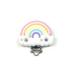 Clip Arcobaleno Con Nuvola in silicone – Accessorio creativo per portaciucci e articoli handmade