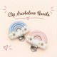 Clip Arcobaleno Con Nuvola in silicone – Accessorio creativo per portaciucci e articoli handmade