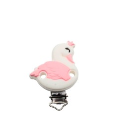 Clip Cigno in Silicone Antiallergico – Per Catenelle Portacuccio e Creazioni Fai da Te