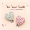 Clip Cuore Fiorato in silicone – Accessorio creativo per portaciucci e articoli handmade