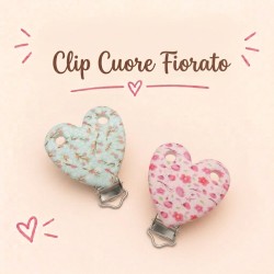 Clip Cuore Fiorato in silicone – Accessorio creativo per portaciucci e articoli handmade