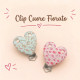 Clip Cuore Fiorato in silicone – Accessorio creativo per portaciucci e articoli handmade