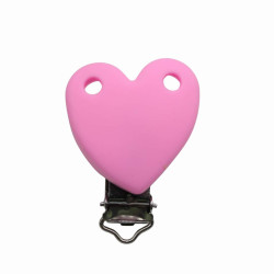 Clip Cuore in silicone personalizzabile – Accessorio creativo per portaciucci e articoli handmade