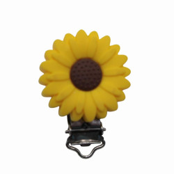 Clip Girasole senza fori  in silicone – Accessorio creativo per portaciucci e articoli handmade