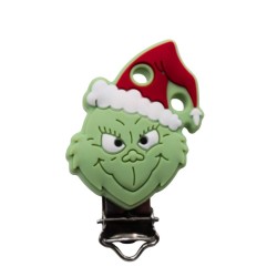 Clip Grinch in silicone – Accessorio creativo per portaciucci e articoli handmade