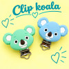 Clip Koala in silicone – Accessorio tenero e sicuro per portaciucci handmade