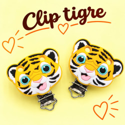 Clip Tigre in silicone – Accessorio creativo per portaciucci e articoli handmade
