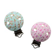 Clip Tonda Fiorata in silicone – Accessorio creativo per portaciucci e articoli handmade
