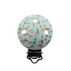 Clip Tonda Fiorata in silicone – Accessorio creativo per portaciucci e articoli handmade