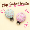 Clip Tonda Fiorata in silicone – Accessorio creativo per portaciucci e articoli handmade