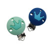 Clip Tonda con Corona in silicone – Accessorio elegante per portaciucci handmade