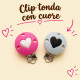 Clip Tonda con Cuore in silicone – Accessorio romantico e sicuro per portaciucci handmade