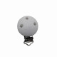 Clip tonda con ricamo in silicone – Dettaglio creativo per accessori baby