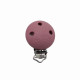 Clip tonda con ricamo in silicone – Dettaglio creativo per accessori baby