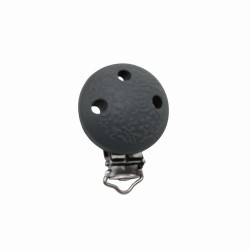 Clip tonda con ricamo in silicone – Dettaglio creativo per accessori baby