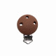 Clip tonda con ricamo in silicone – Dettaglio creativo per accessori baby