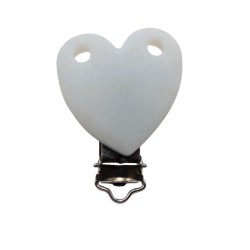 Clip Cuore Glitter in silicone personalizzabile – Accessorio creativo per portaciucci e articoli handmade