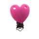 Clip Cuore Glitter in silicone personalizzabile – Accessorio creativo per portaciucci e articoli handmade