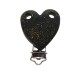 Clip Cuore Glitter in silicone personalizzabile – Accessorio creativo per portaciucci e articoli handmade