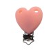 Clip Cuore Glitter in silicone personalizzabile – Accessorio creativo per portaciucci e articoli handmade
