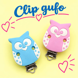 Clip Gufo in silicone – Accessorio creativo per portaciucci e articoli handmade