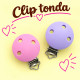Clip Tonda in silicone personalizzabile – Accessorio creativo per portaciucci e articoli handmade