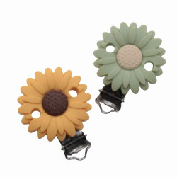 Clip girasole con fori antisoffoco in silicone 