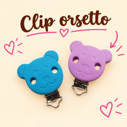 Clip Orsetto in silicone – Accessorio tenero e sicuro per portaciucci e creazioni handmade