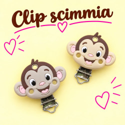 Clip Scimmietta in silicone – Accessorio divertente per portaciucci e creazioni handmade