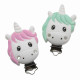 Clip Unicorno in Silicone 4x4 cm per Catenelle Portaciuccio e Accessori Handmade