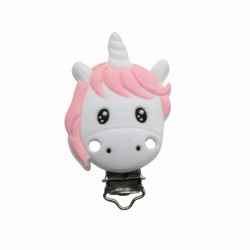 Clip Unicorno in Silicone 4x4 cm per Catenelle Portaciuccio e Accessori Handmade